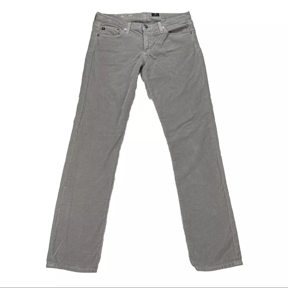 Adriano Goldschmied Pants Women’s 29R Gray Corduroy The Stilt Cigarette Leg USA - Picture 1 of 15